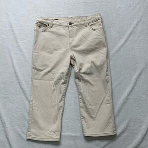 Land's End denim oatmeal Womens Capri 16P